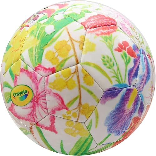Miniatura 4 de Icon Sports Balón de fútbol con licencia oficial de la Federación de Fútbol de Estados Unidos, tamaño 5, Crayola & Fox Sport Collaboration Flower