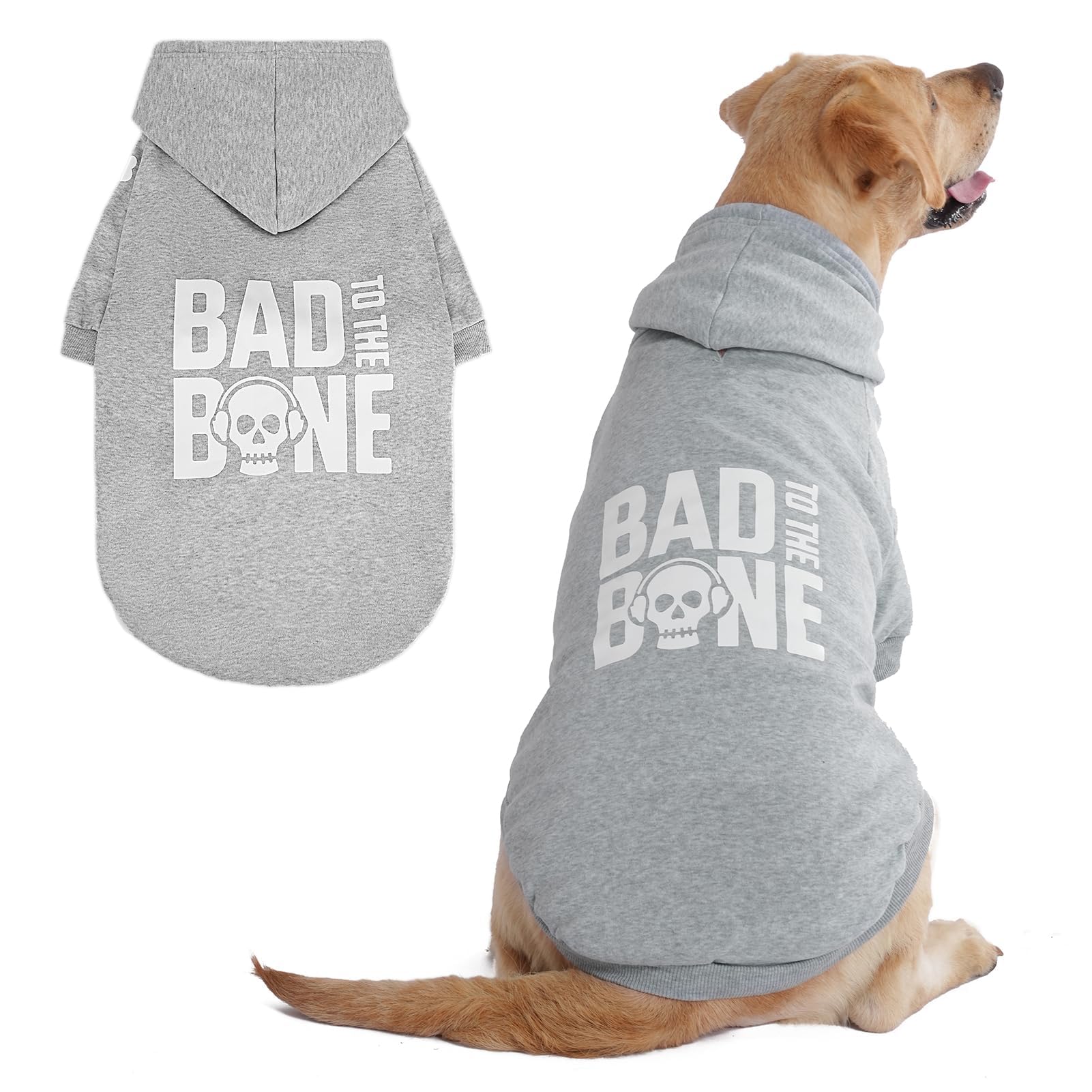 Manteau d'hiver pour chien vêtement polaire à capuche idéal pour balades hivernales en laisse