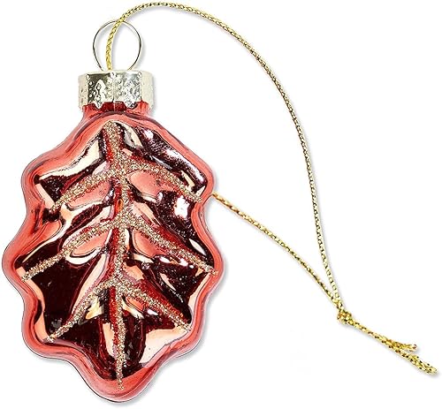 Miniatura 4 de Adornos de Cristal de Hojas de Cosecha de Otoño - Juego de 12 Adornos de Cristal, Otoño, Acción de Gracias