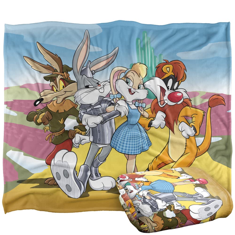 LOONEY TUNES WB 100: Blanket, 152 x 127 cm Wizard of Oz Silky Touch Super Soft Throw Blanket