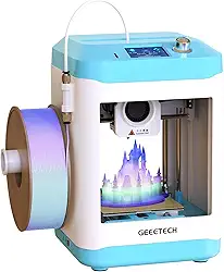 Geeetech Impressora 3D M1 Para Crianças E Iniciantes, Mini Impressoras 3D De 250 Mm/S Totalmente Montadas, Plug-And-Play, Totalmente De Código Aberto, Nivelamento Automático Com Um Clique Para Casa
