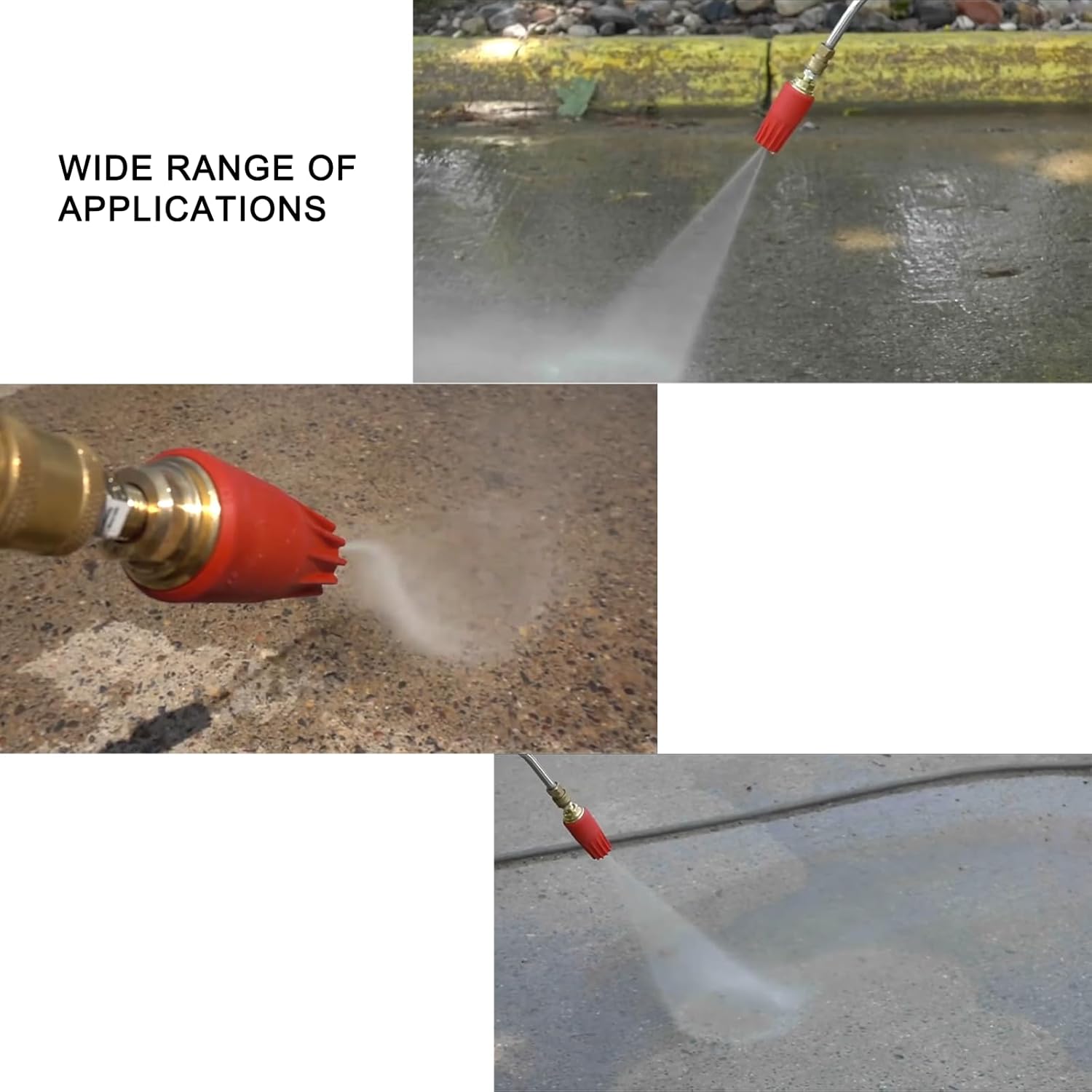 Pressure Washer Turbo Nozzle for General Pump 2600-5100 PSI Turbo Nozzle 360° Rotating 1/4'' Quick Connect Cleaning Machine 4.0 GPM 4.0 Orifice