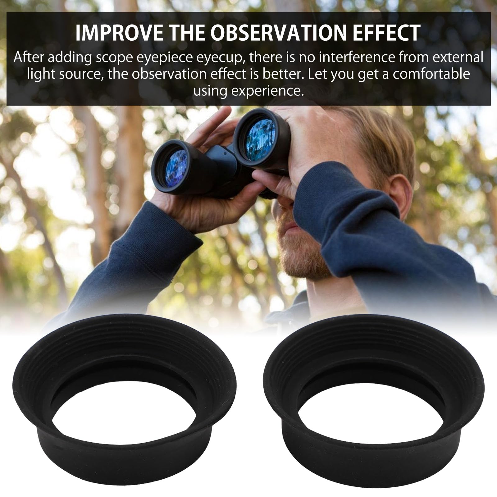 Oculare Oculare per Mirino da 2 Pezzi, Copertura Oculare per Microscopio Oculare Pieghevole in Gomma Morbida, per Oculare Binoculare Monoculare da 28-32 Mm, con Diametro Interno