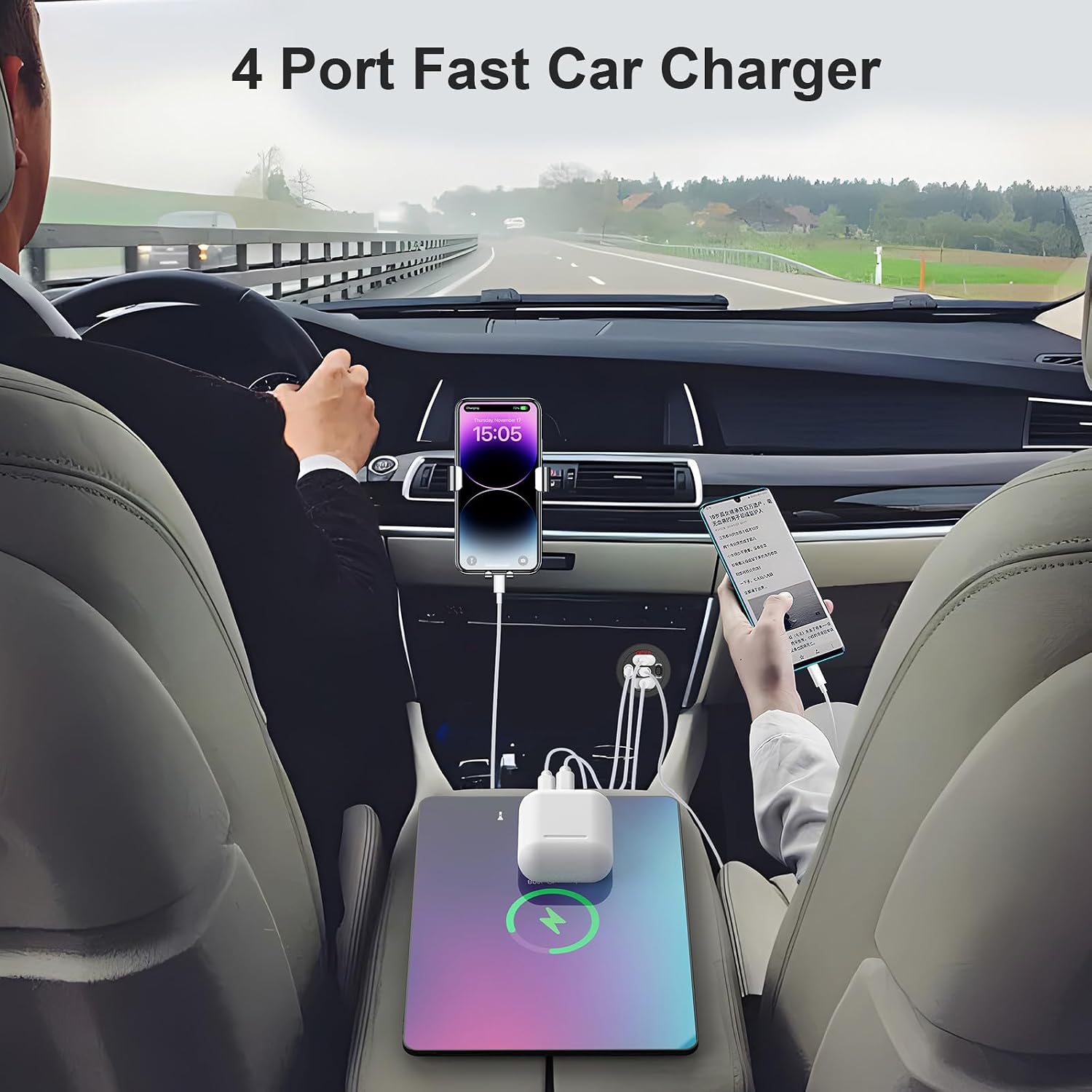 2 Pack Red 12V USB Outlet Dual PD 30W USB C Port and Dual USB QC 3.0 Port with Power Switch, 78W Multiport Car Charger Socket Waterproof DIY Accessories for Car Boat Marine Motorcycle RV ATV