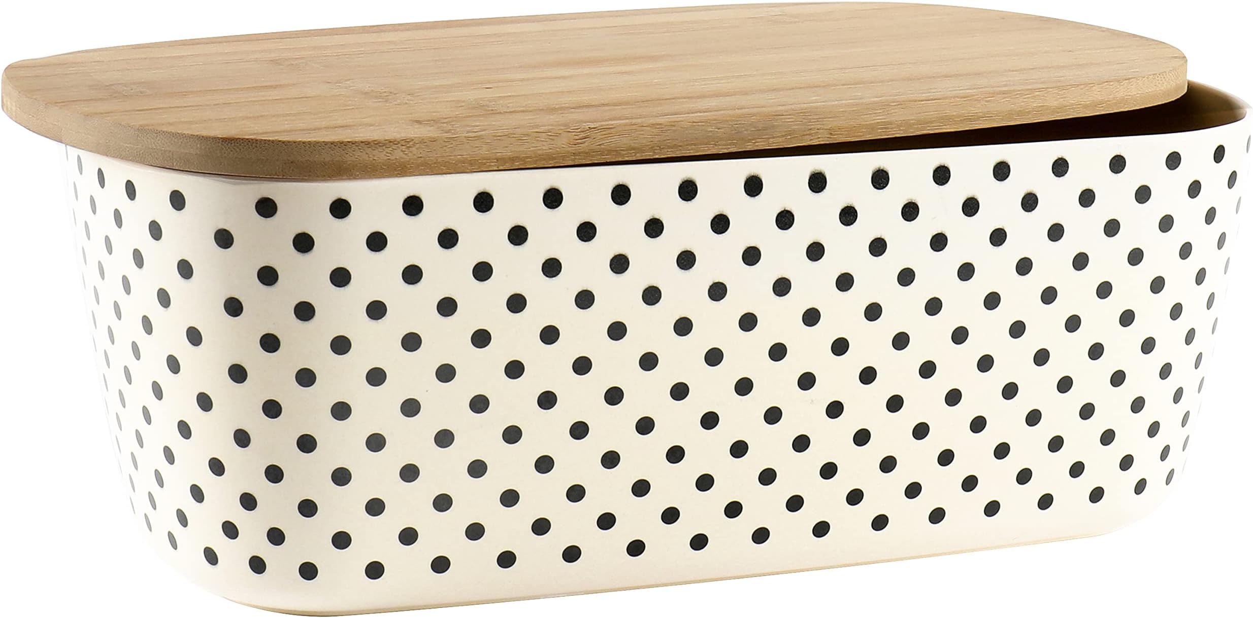 Metal Bread Box with Bamboo Cutting Board Lid