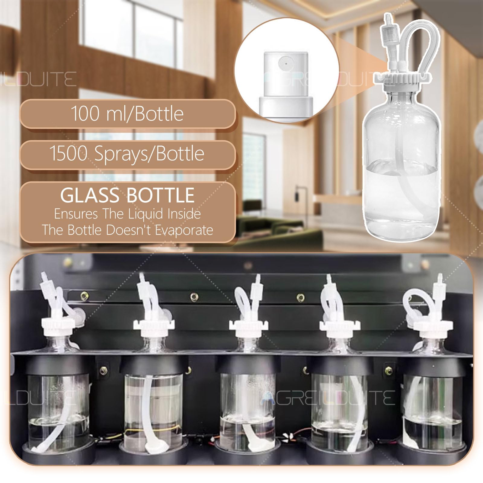 Distributore automatico di profumo con touchscreen e pagamenti di monete/carte, distributore automatico di profumo per uso commerciale in hotel, centri commerciali, palestre
