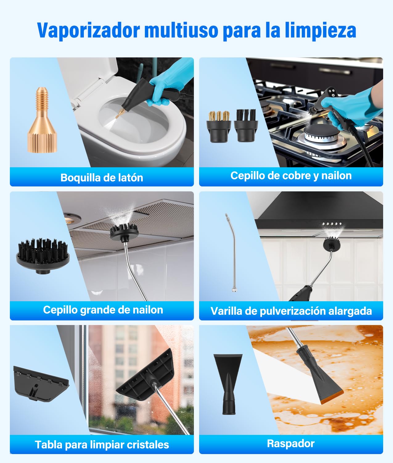 PAHTTO Limpiador a vapor multifuncional de alta temperatura para el hogar, con pantalla LCD y mango antiescaldaduras, cantidad de agua ajustable, adecuada para la limpieza de la casa y el coche