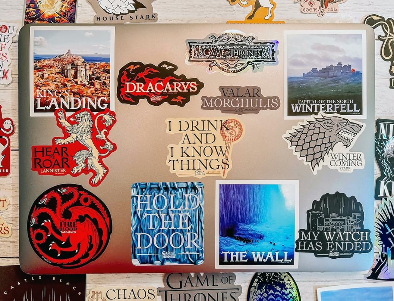 Conquest Journals Game of Thrones Sigils and Iconic Art Vinyl Stickers, 60 Unique Stickers Including 5 Holograms, Waterproof, UV and Scratch Resistant, Officially Licensed