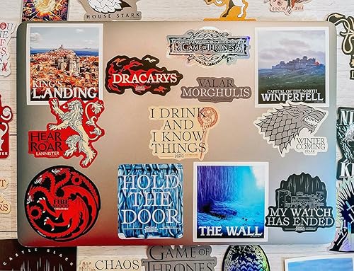 Miniatura 3 de Adhesivos de vinilo de Juego de Tronos de Conquest Journals, 60 calcomanías únicas que incluyen 5 hologramas, impermeables, resistentes a los rayos
