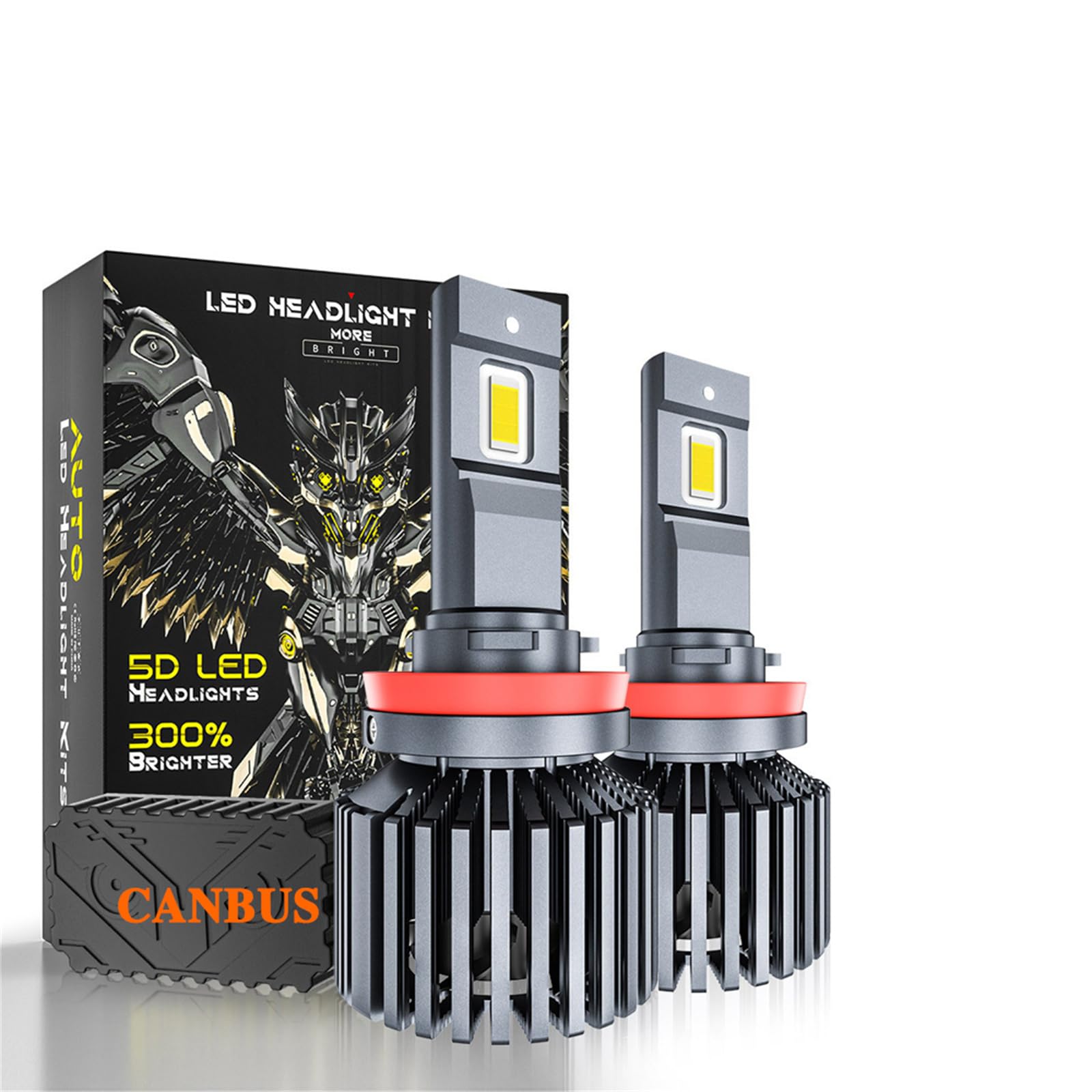 Bombillas LED, 110 W, 22000 Lm Por Juego, 900% Más Brillantes, 6500 K, Luz LED Blanca Fría Ajustable Para Reemplazo De Halógeno, Plug And Play, Paquete De 2,H7