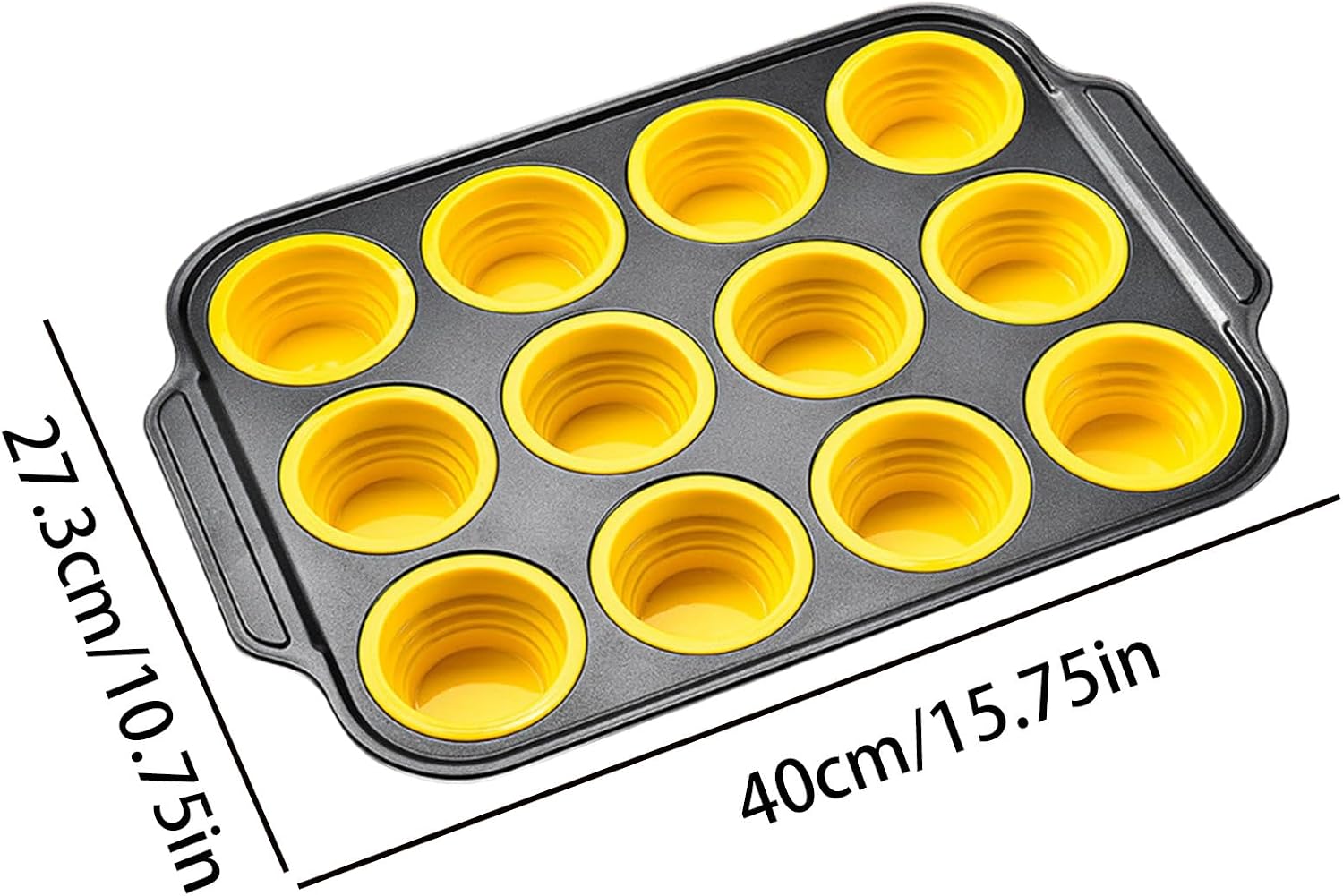 Nonstick Cupcake Pan, 12-Cup Baking Tray, Easy Release Mold with Durable Coating, Dishwasher Safe Bakeware, Cupcake Mold with Convenient Style, Baking Tray for Kitchen Cooking