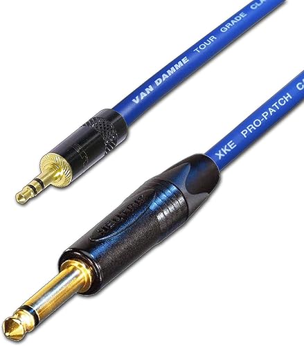 Designacable Adapterkabel  3 5A mm  Stereo-Mini-Klinkenstecker auf Mono 1 4A Zoll  SchwarzA a  A 25A blau