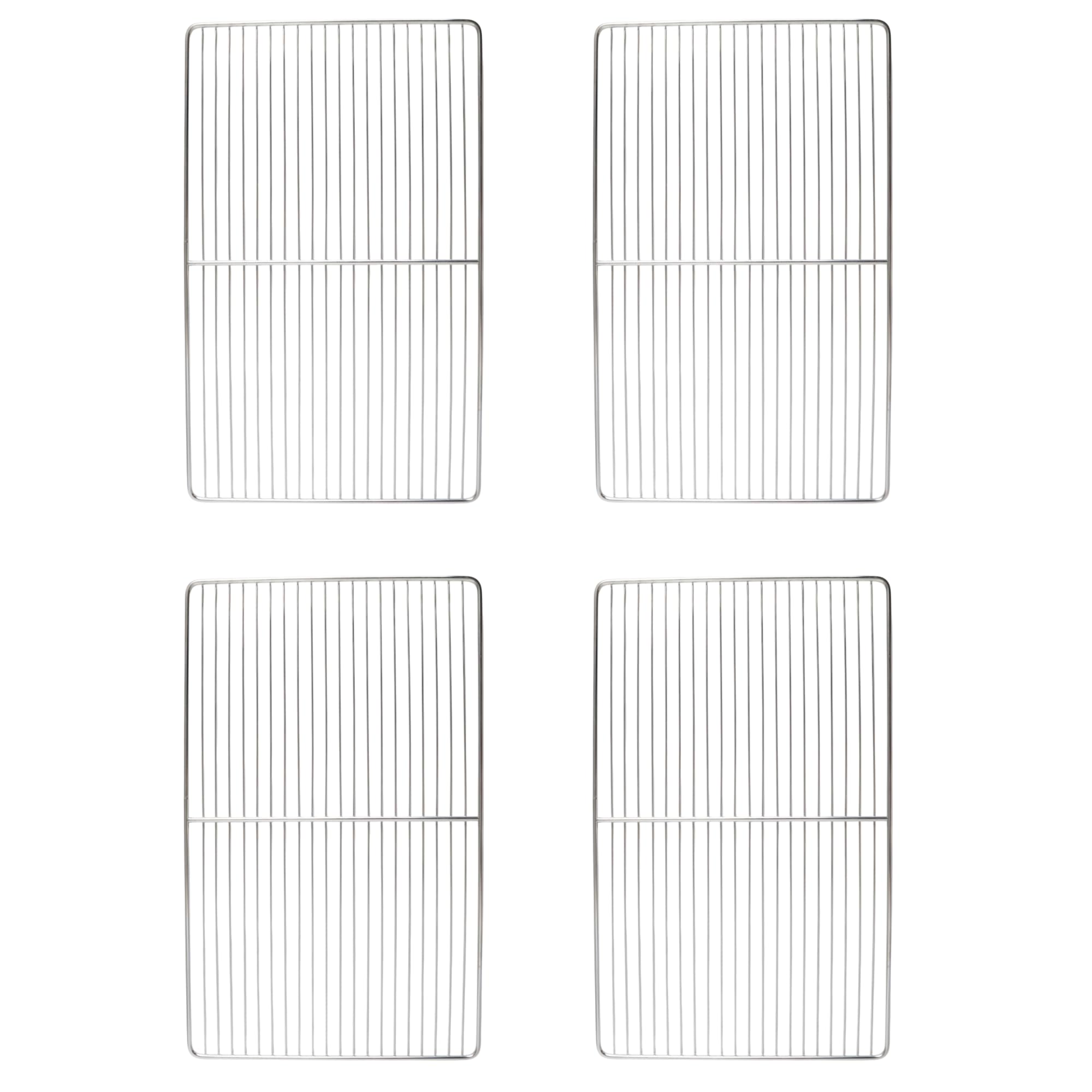 Générique Set di 4 griglie Gastronorme GN 1/1 in acciaio inox, 53 x 32,5 cm, igiene professionale e resistenza