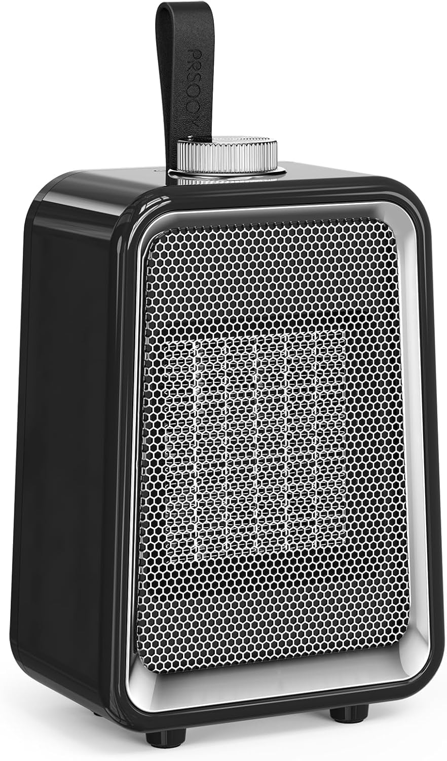 휴대용 공간 히터, 800W/500W 실내 사용을 위한 에너지 효율적인 책상 히터, PTC 홈 침실 사무실 책상(검정색)을 위한 PTC 빠른 가열 세라믹 히터