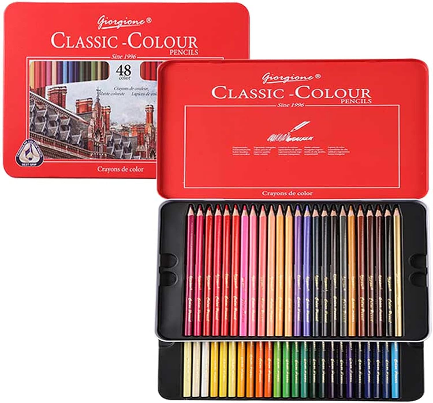 48 Coloured Pencils Set for Adult Artists Kids Professionals, Ideal for Colouring Books Sketching or Kids School Supplies – Ideal Christmas 48 Coloured Pencils Set for Adult Artists Kids Professionals, Ideal for Colouring Books Sketching or Kids School Supplies – Ideal Christmas