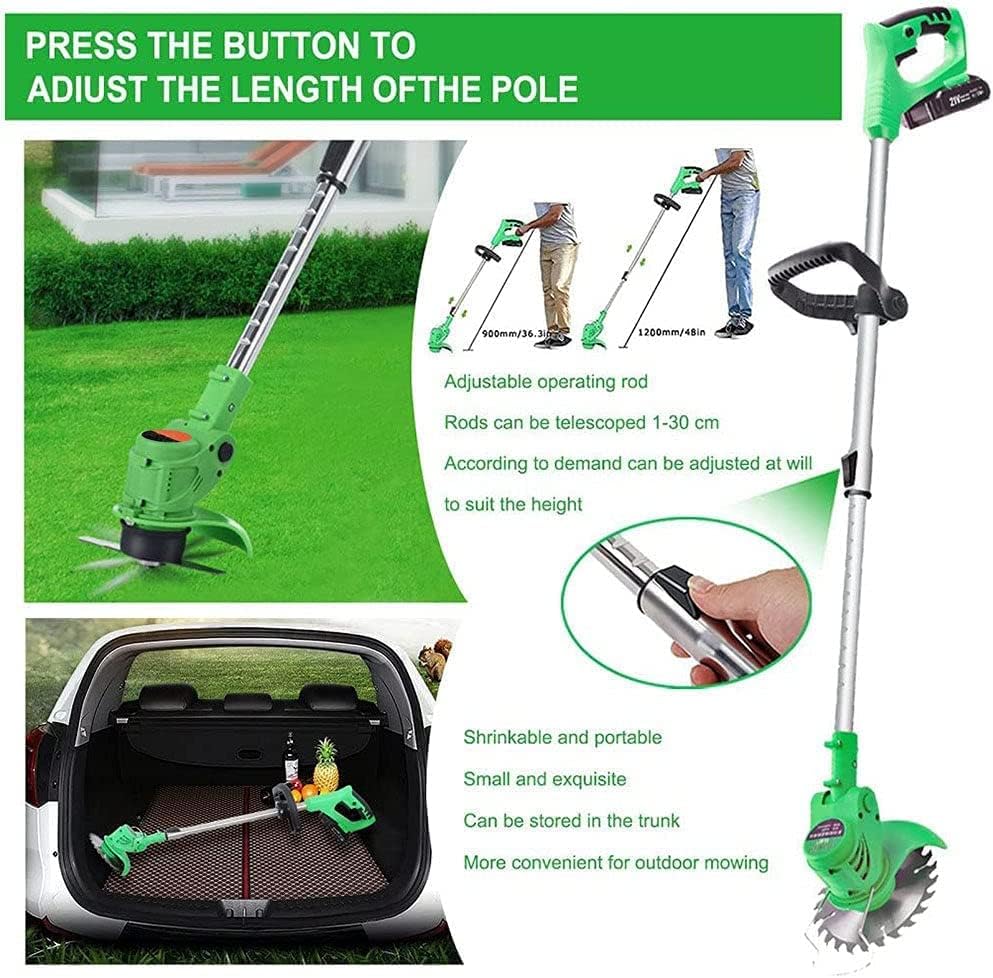 Image showing the compact storage capability of the trimmer, fitting into a car trunk.