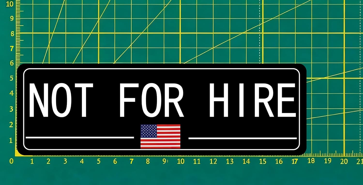 2Pcs Not for Hire Magnetic Decals - 6"×17.7" Vehicle Magnets for Box Trucks, Tractor Trailers, Company & Personal Vehicles