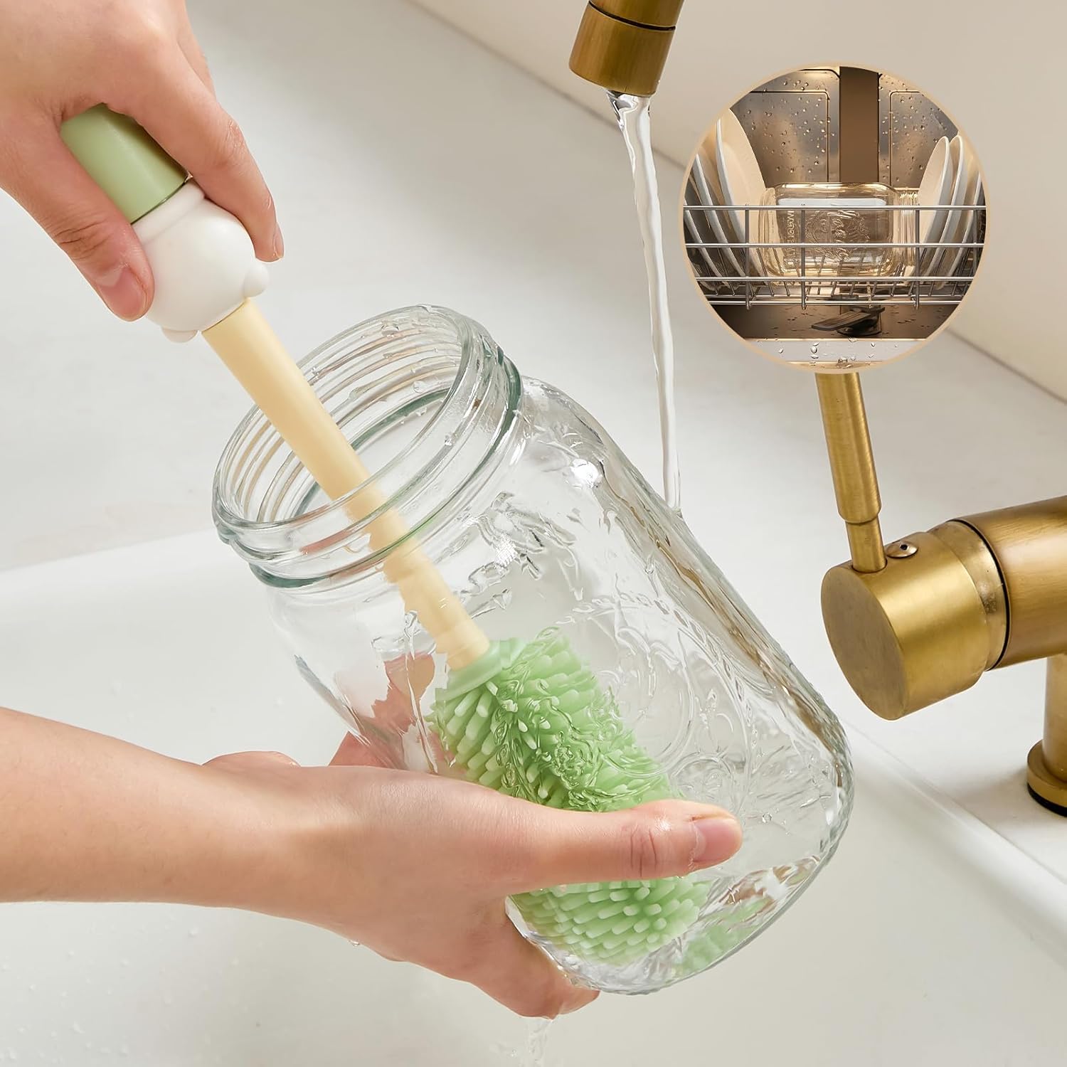 32 oz Glass Pitcher with Lid, 1 Quart Mason Jar Pitcher with Lid Airtight, Breast Milk Storage for Fridge, Ideal for Cold Brew Coffee, Iced Tea, Sun Tea, Juices - Image 6