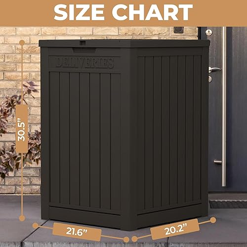 Miniatura 4 de 48 gallon delivery box,All-weather resin material outdoorstorage box easy to install and portable,Suitable for indoor and outdoor scenes (black)