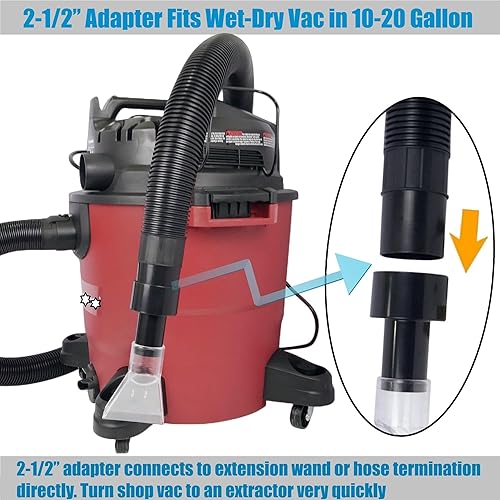 Miniatura 3 de Happy Tree Accesorio de extracción transparente con reductor de 2-12 pulgadas para tapicería, limpieza de alfombras y detalles automáticos,