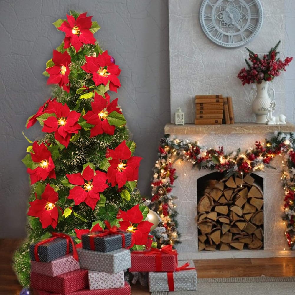 Ghirlanda Natalizia Artificiale LATERN 200 Cm - Con Bacche Rosse, Stelle Di Natale, Pigne E Agrifoglio, Flessibile, Per Decorazioni Invernali E Festive