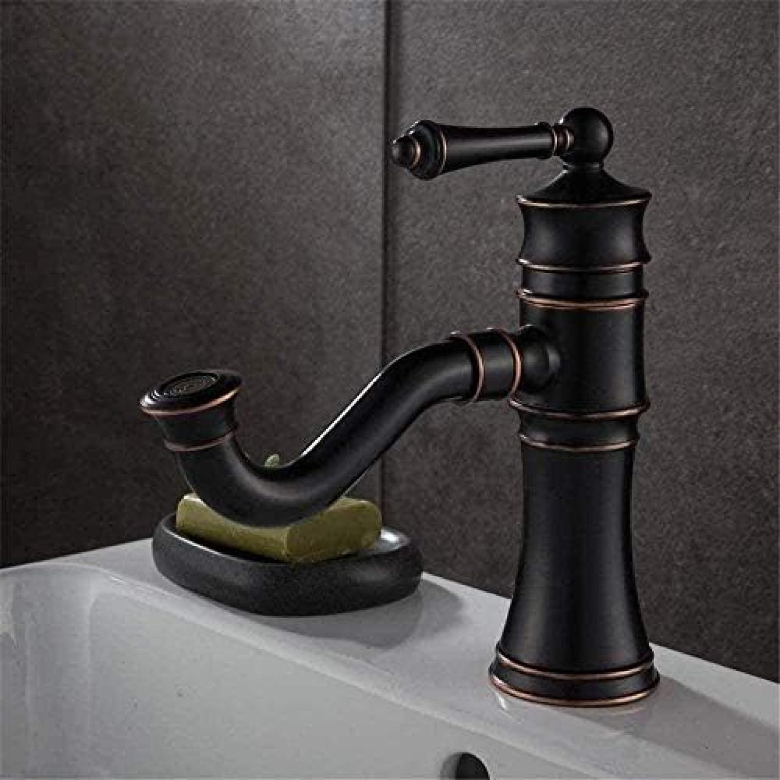 Aycdl Bronze/Black Faucet Kitchen Tap Faucet Antique Copper Bathroom Faucets Basin Faucets Brass Oil Rubbed Faucet Bathroom Hand Shower Hot Cold Mixer Faucet