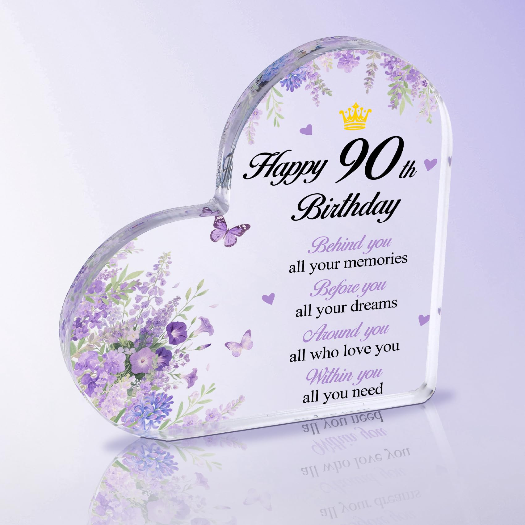 90th Birthday Gifts for Women Personalised 90th Birthday Gifts Presents for Her Woman Nanny,Grandma,Mum,Great Auntie,Great Grandma Nan Granny Adult Female Acrylic Office Decor Table Decor Female