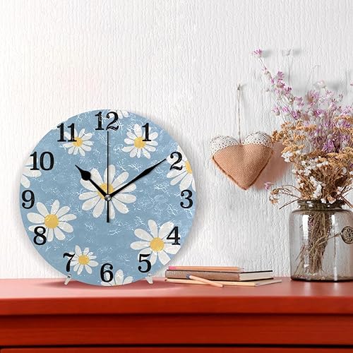 Miniatura 2 de 10 pulgadas ronda reloj de pared retro silencioso reloj decorativo para el hotel casa cocina reloj de pared para cuarto
