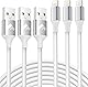ライトニングケーブル 1m Aioneus iPhone 充電器 ケーブル 3本セット Lightningケーブル ナイロン編み アイホン 充電コード アイフォン 充電ケーブル iPhone 14 13 12 11 Pro Max Plus 8 7 6 5 SE