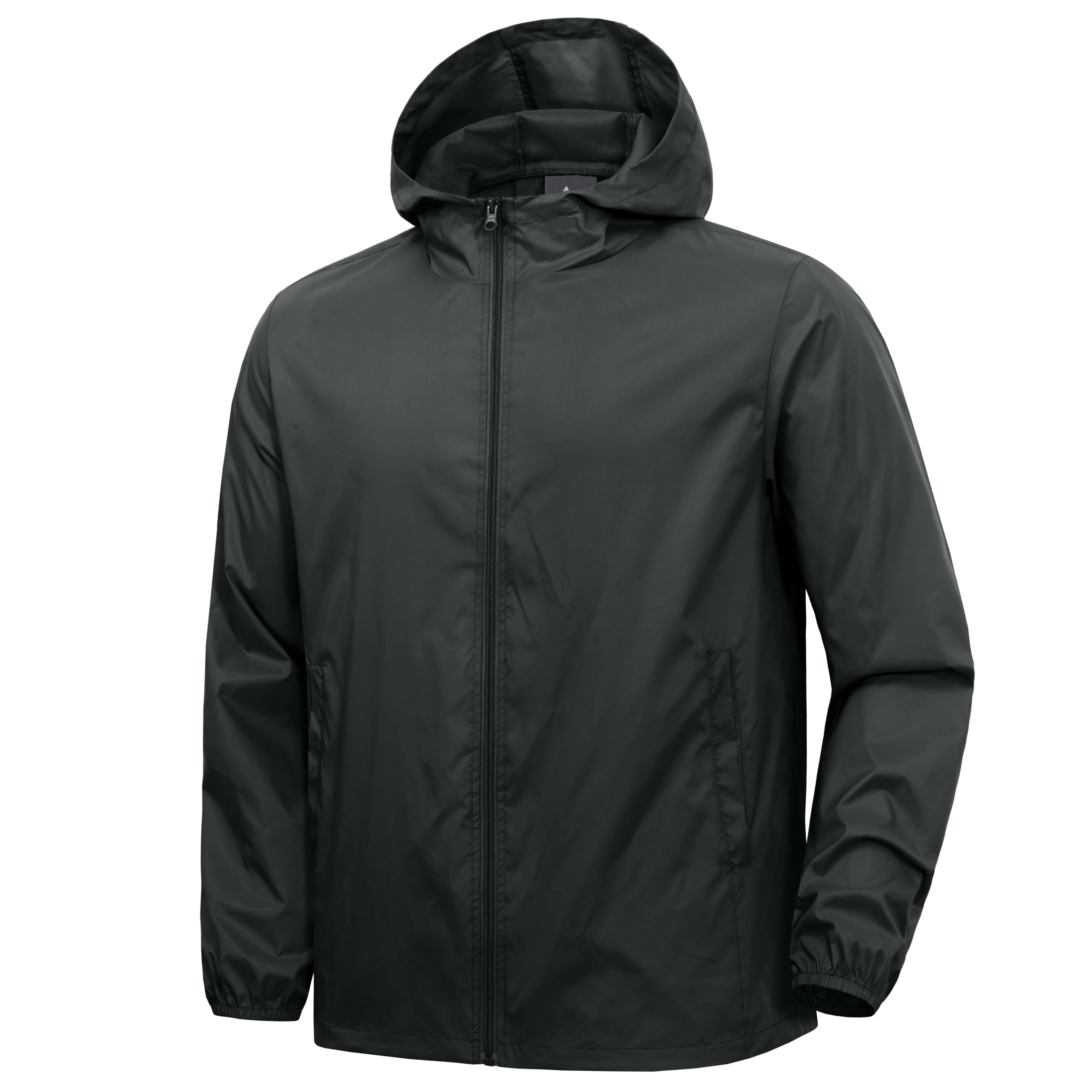ZITY Men's Lightweight Waterproof Rain Jacket Hooded Windbreaker Raincoat Packable for Outdoor Hiking