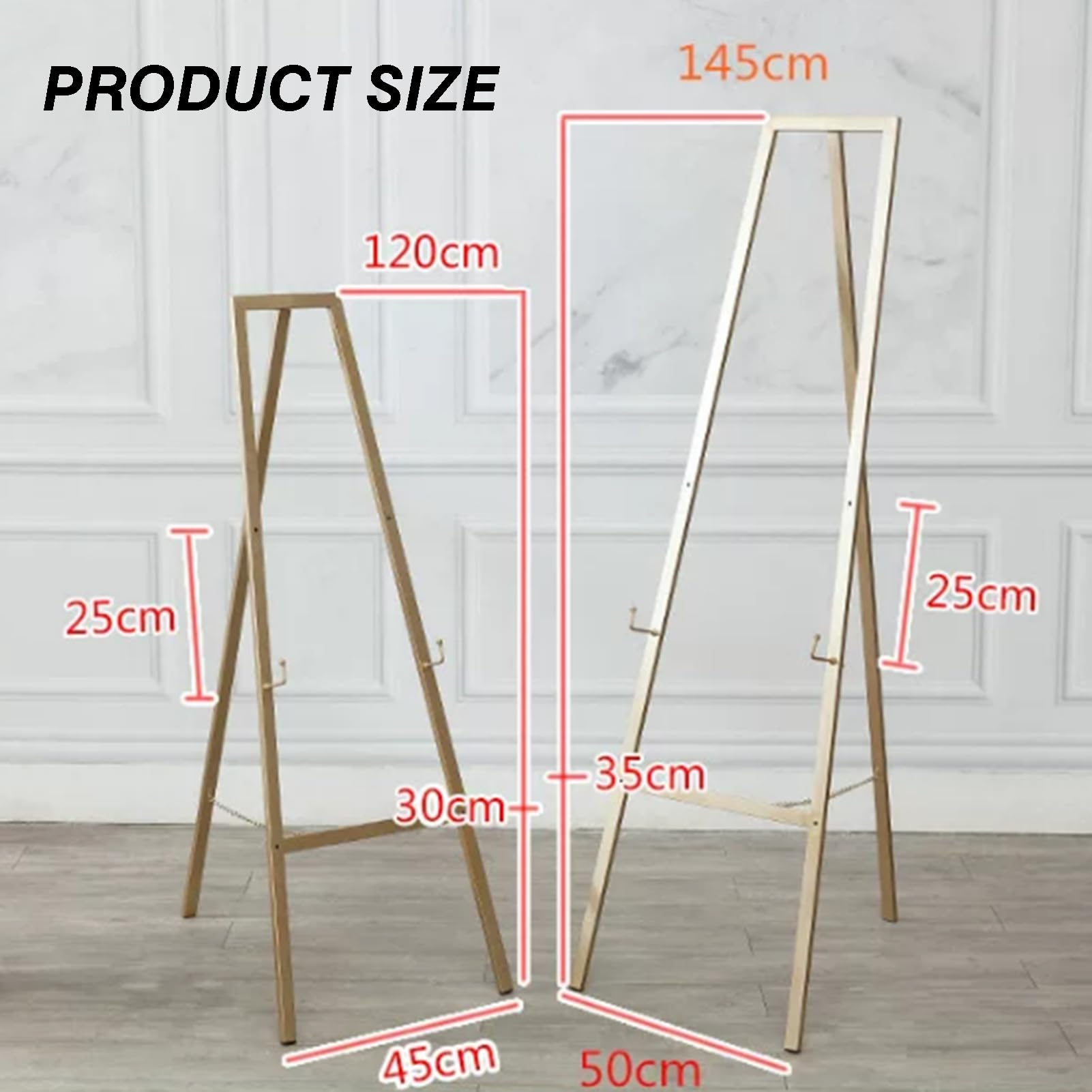 Caballete Portátil For Exhibición, Caballete De Exhibición Con Trípode De Metal Ajustable, Soporte For Decoración De Bodas, Capacidad De Carga De 100 Kg For Carteles(Gold,145x50cm)