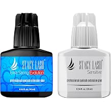 تطور قوي للغاية وغراء تمديد الرموش الحساسة / Stacy 10ml / لاصق أسود / ملحقات الرموش شبه الدائمة الفردية / 1-2 و 5-6 ثانية وقت التجفيف / الأبخرة المنخفضة / المستلزمات المهنية   