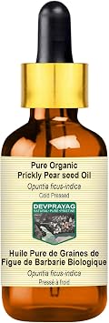 Pure Organic Prickly Pear Seed Oil Opuntia ficus-Indica with Glass Dropper Cold Pressed 30ml 1 oz