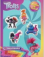 Vista 11 de DreamWorks Trolls Calcomanías de vinilo, juego de 12 calcomanías de película de Trolls para automóvil, botella de agua, bicicleta, casco, laptop