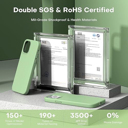 Vista 344 de TOCOL - Funda 5 en 1 para iPhone 11, con 2 protectores de pantalla + 2 protectores de lente de cámara, funda delgada de silicona líquida a prueba