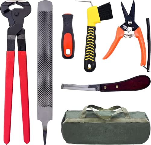 14 inch Horse Farrier Tool Kits - 6Pcs Professional Hoof