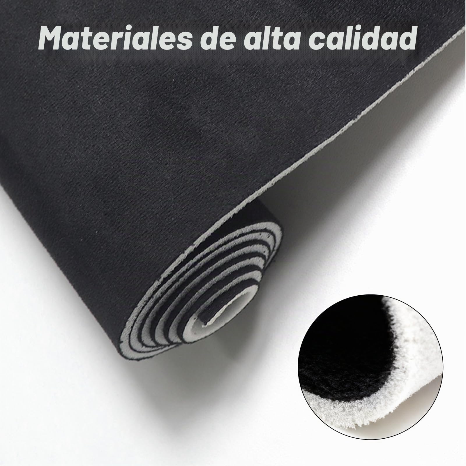 Tela Para Techo De Coche En Piel De Ante Falsa, 240x150 Cm (4 Mm De Grosor) | Negro - Tela De Revestimiento Interior Para RenovacióN De Techos De Auto, Furgoneta O Caravana