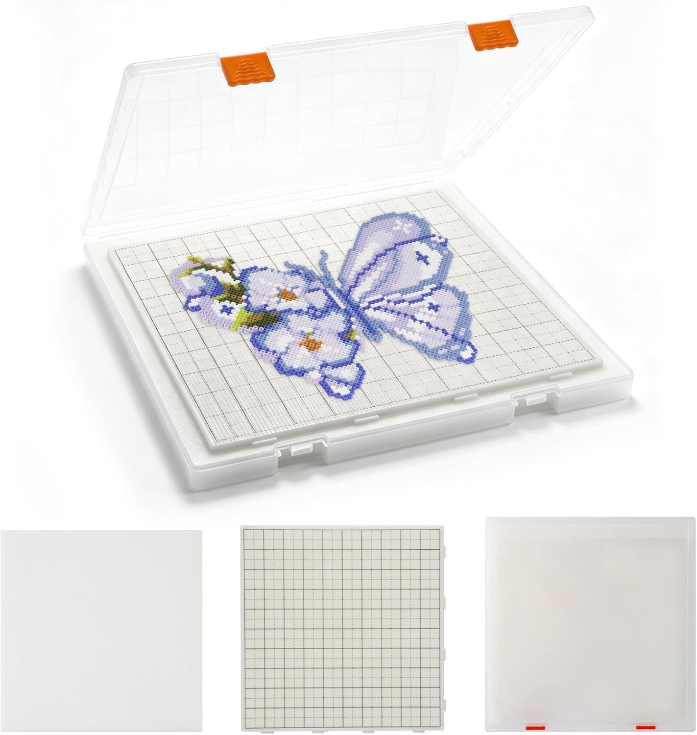 Fuse Bead Pause Box with Boards, Fuse Beads Tool Kit for Home DIY Decor (Large)
