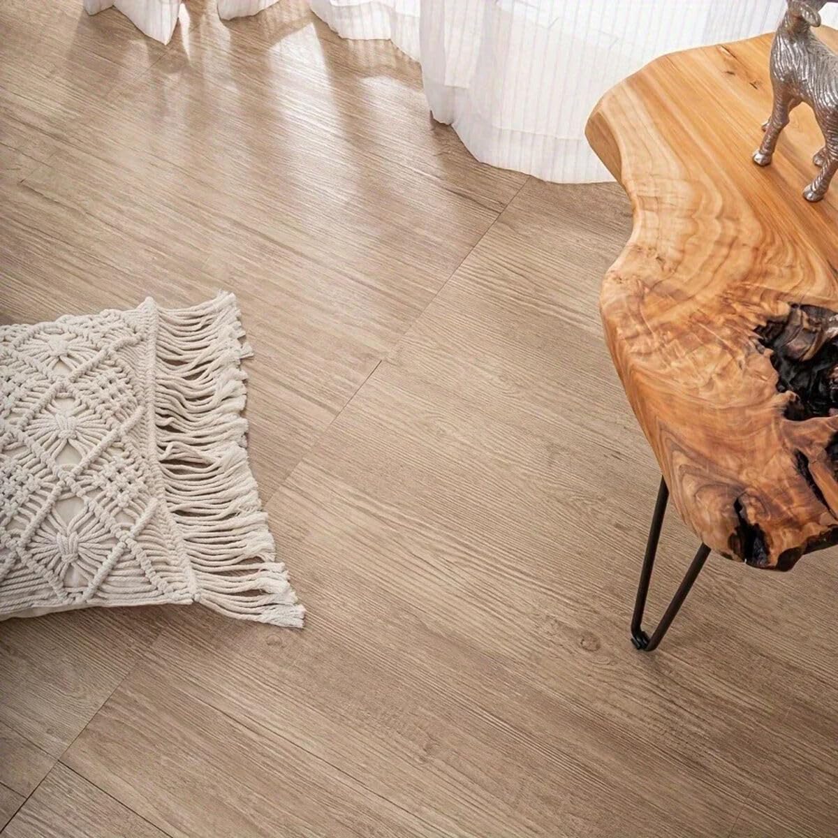 Queenbox 12x12in 10PCS Self Adhesive Wood Vinyl Floor Tile, Waterproof Wooded Plank Sticky DIY Flooring for Home Office Hotel Restaurant, Pattern 7