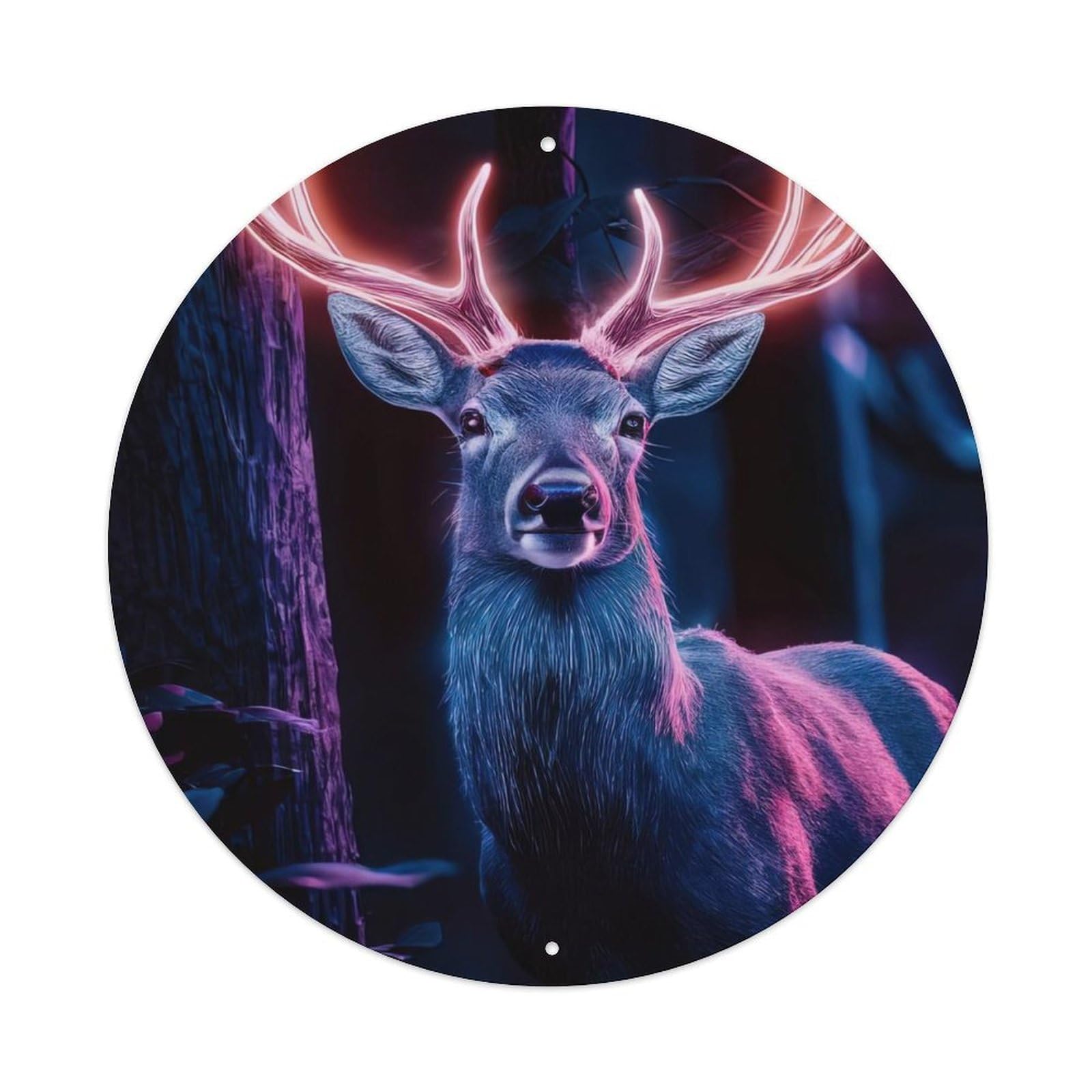 Animal Artwork Elk in The Forest Metal Tin Sign