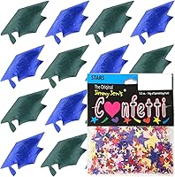 Vista 20 de Confeti Grad Cap Negro, Púrpura Combo - 2 bolsas de media onza (1 oz) (8400/8412)