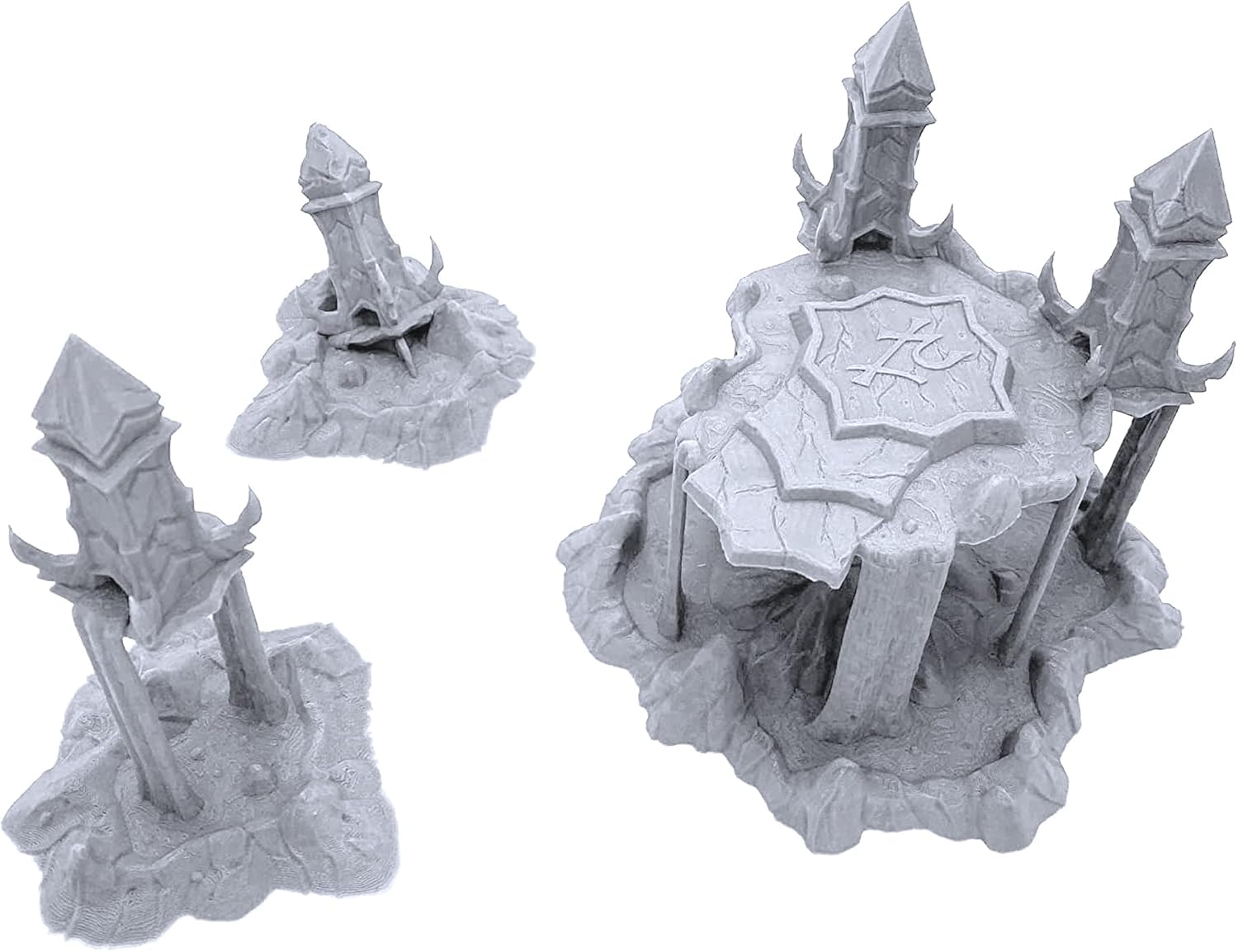 EnderToys Dark Elves Corruption Island & Pillars by Makers Anvil - Compatible with Dungeons and Dragons (DND), 28mm Miniature Wargaming, Tabletop RPGs, Wargame Scenery