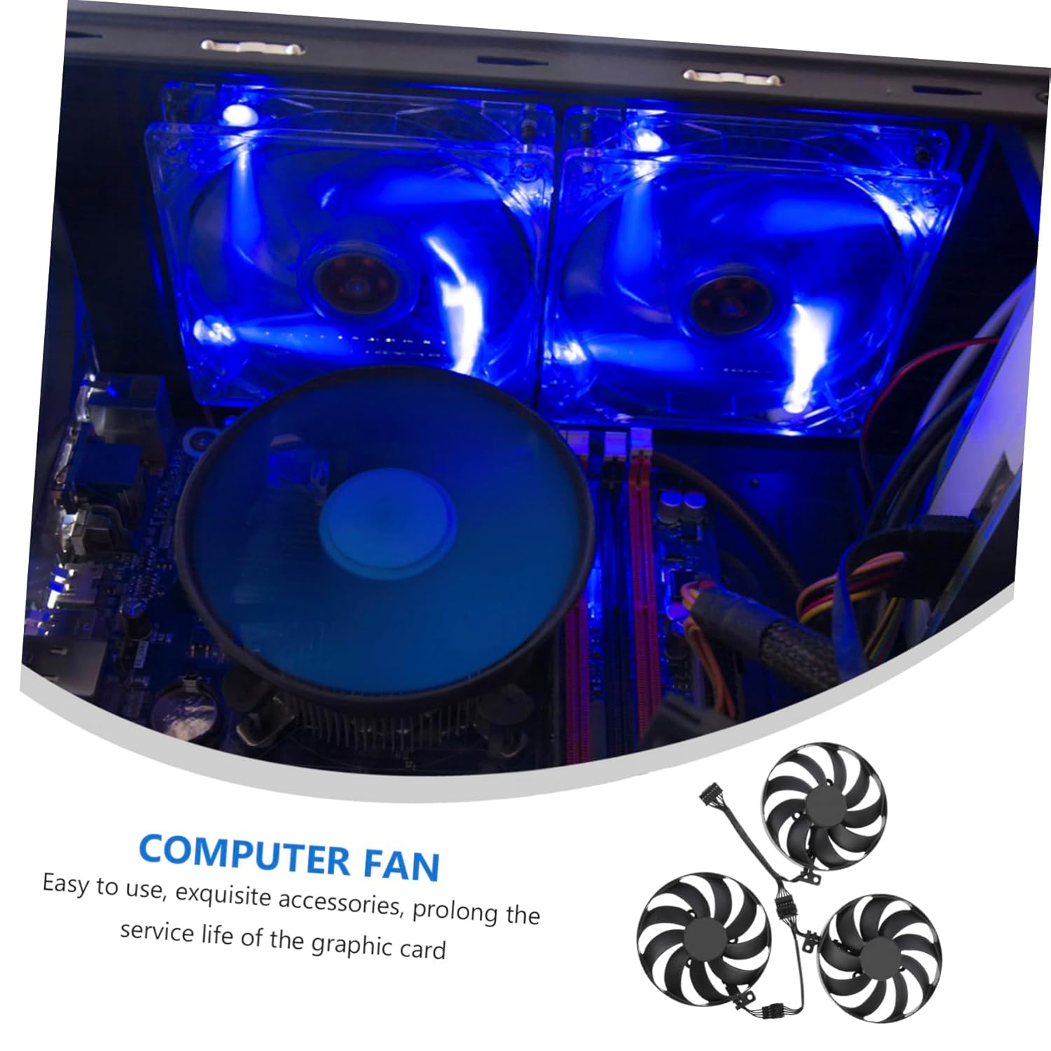 1set Gpu Air Cooler Replacement Fan for Cfud Graphic Card Cooling Compatible Ti Silent Improved Heat Dissipation