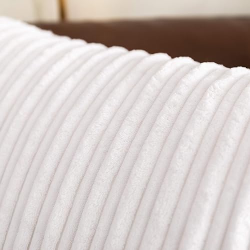 Miniatura 469 de UGASA - Juego de 2 fundas de almohada de terciopelo a rayas, funda decorativa para cojín con cremallera oculta para el hogar, sofá, dormitorio,