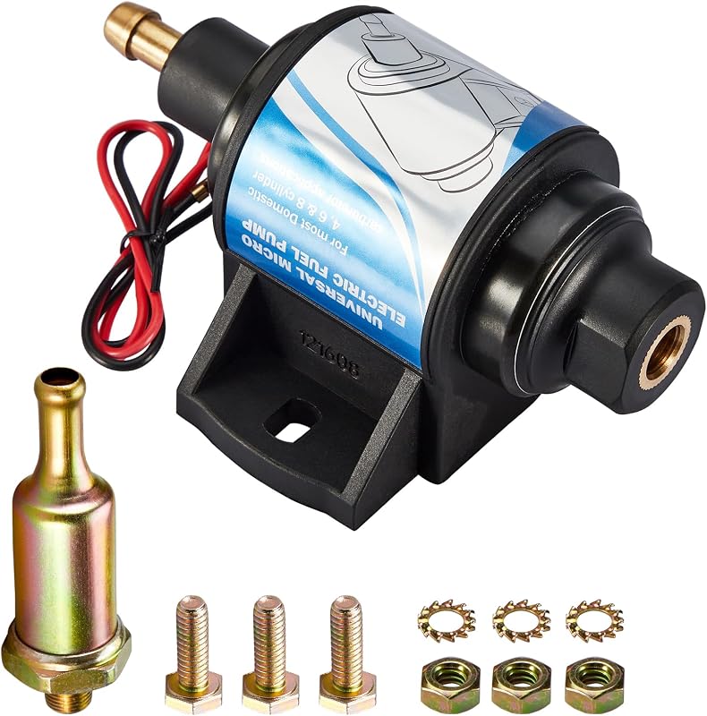 Bomba elétrica de combustível Pindex 12 V autoescorvante 35 GPH para sistemas carburados – 1 unidade