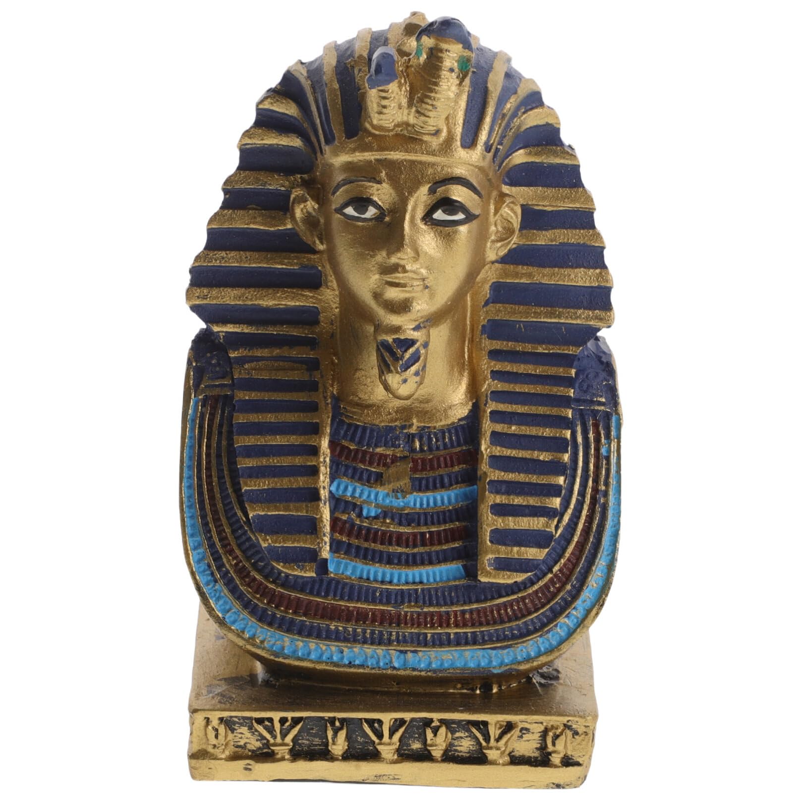 CLISPEED Statue de Pharaon Égyptien Statue de Buste Pharaon en Résine Ancien Roi Égyptien Figurine Sculpture Décorative Collection Décor Bureau à Domicile