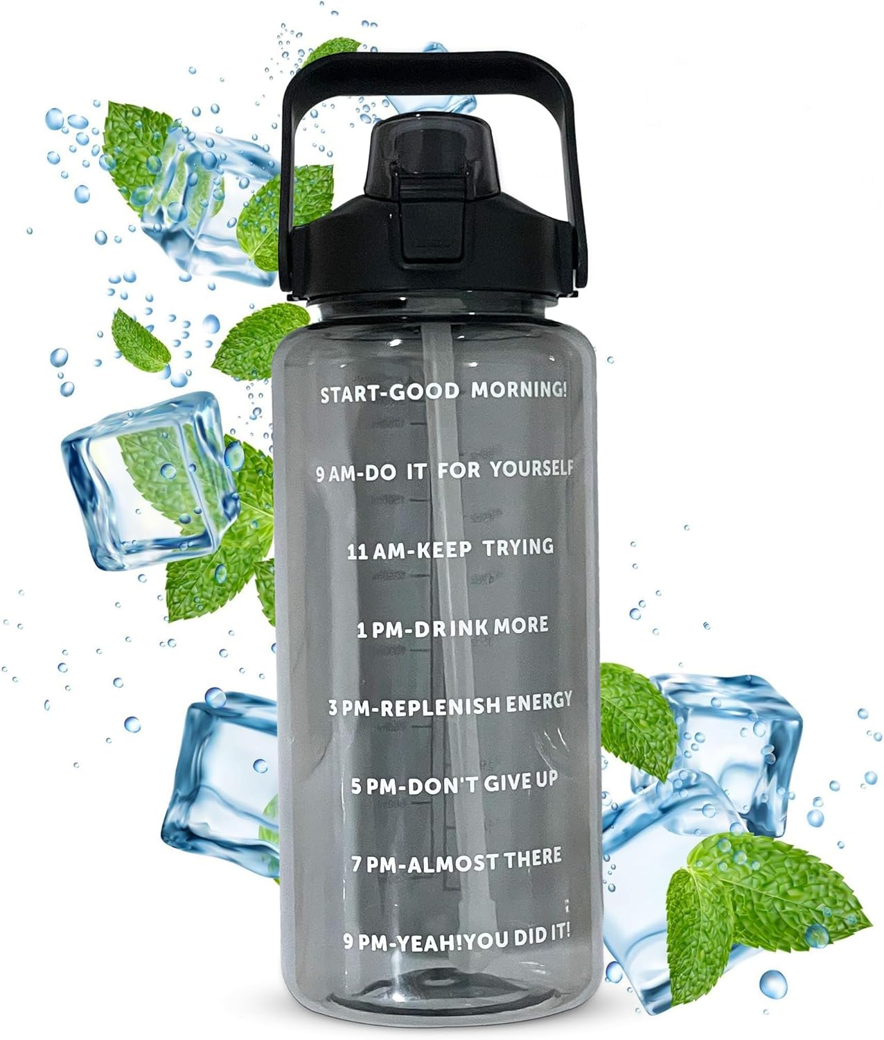 Gourde Haltère De Sport - 550 Ml Ou 1500 Ml - Bouteille D'eau Fitness Avec Poignée - PET Sans BPA