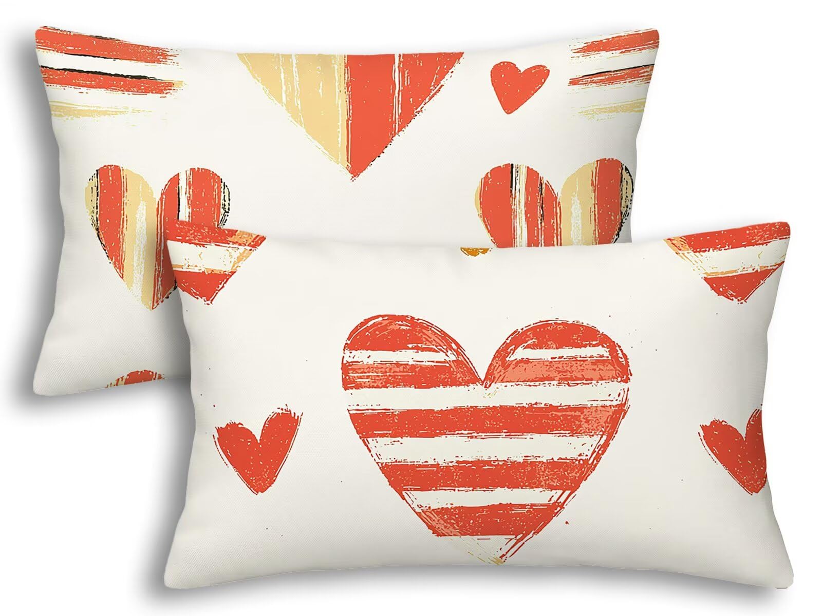 Housse coussin extérieur imperméable de qualité supérieure blanche 40x80 rectangulaire
