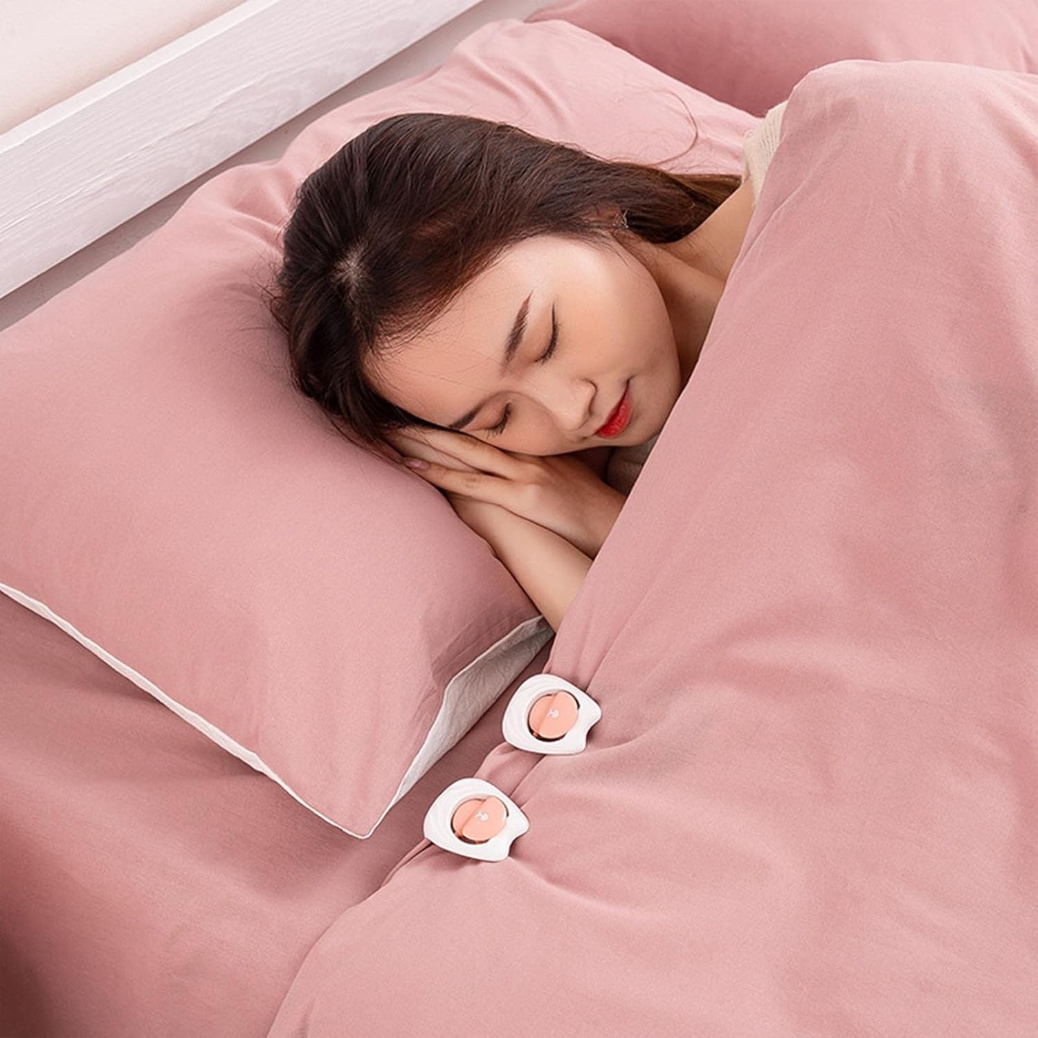 Generic 6X 6X No Pins Quilt Fixer Clip Bed Sheet Holder Clips Quilt Anti-Movement Clip Comforter Fasteners Curtain Clips Anti Slip Fastener Sheet Fixer, 4.4x5x2.3cm, Pink