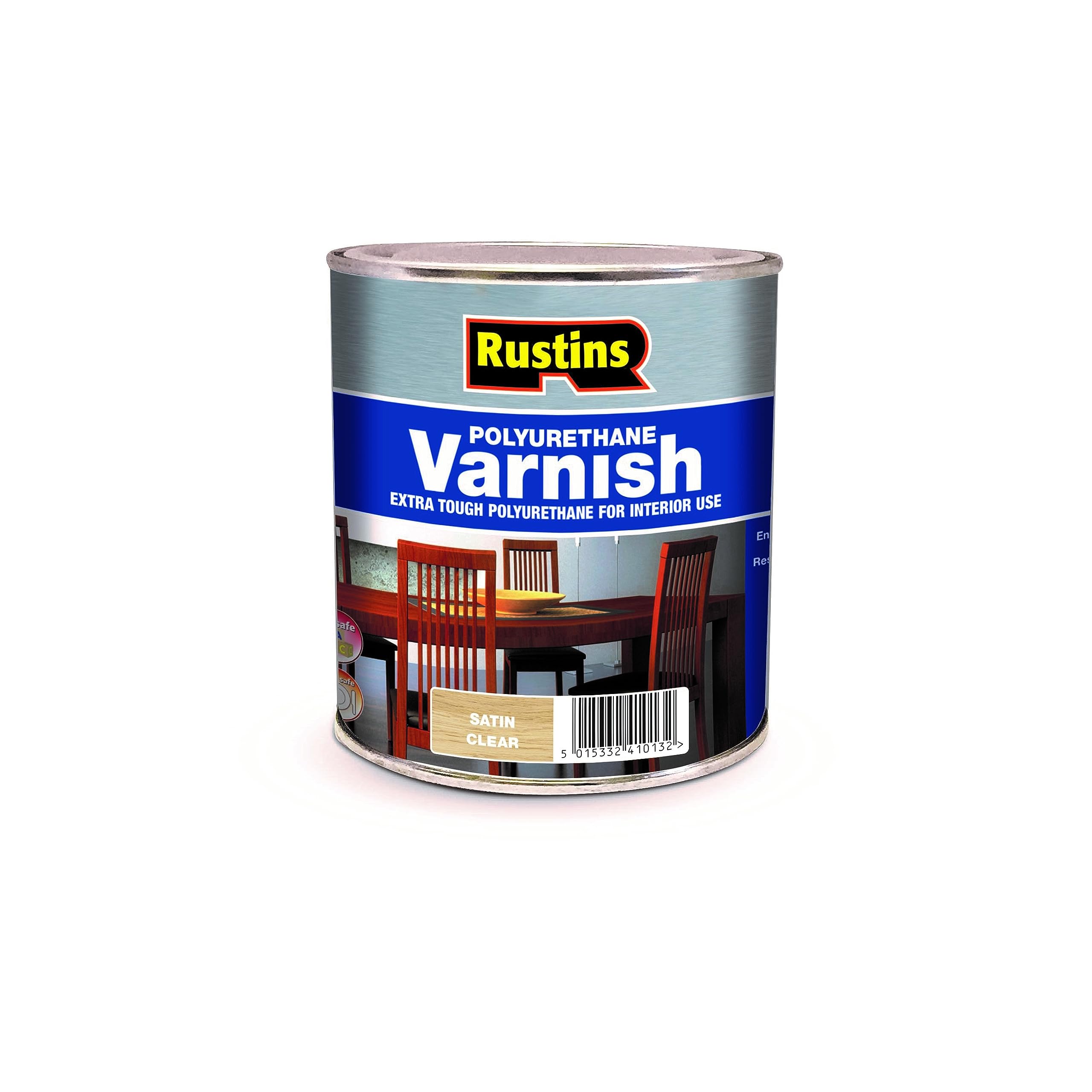 Rustins Polyurethane Varnish Clear Satin 500ml